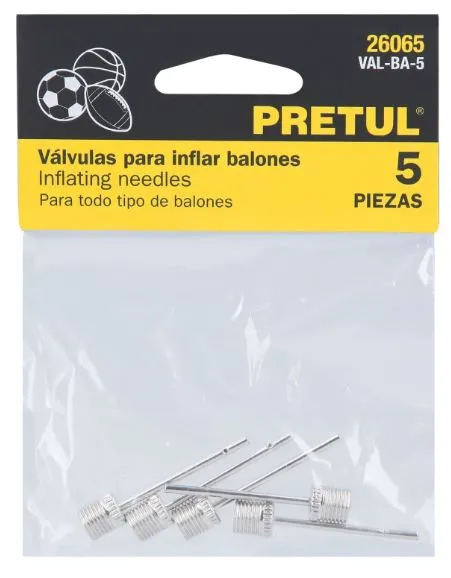 [26065] Bolsa con 5 válvulas para inflar balones, Pretul VAL-BA-5