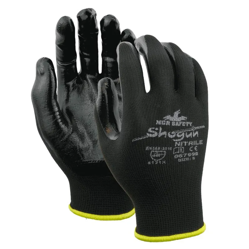 Guante Nylon negro palma de poliuretano 8