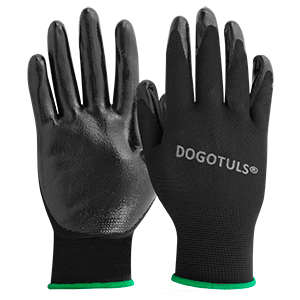 GUANTE NYLON PALMA NITRILO NEGRO MED