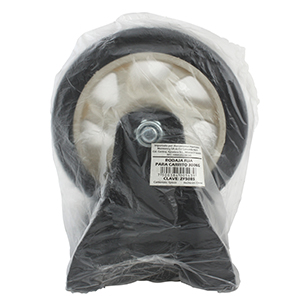 RODAJA DE PVC NEGRO FIJA 5"