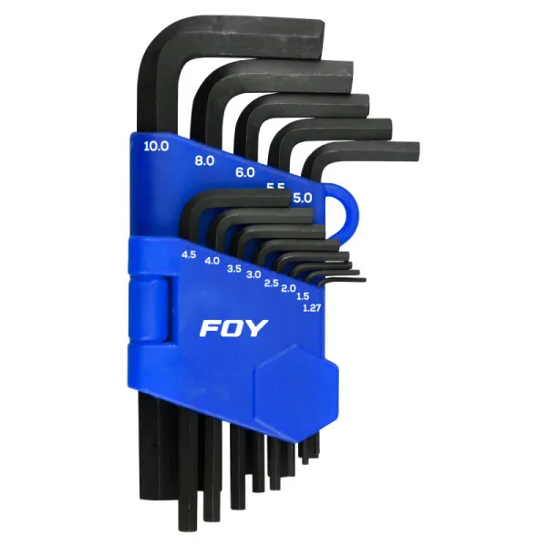 [JLL13P] Juego 13 llaves allen punta hexagonal FOY