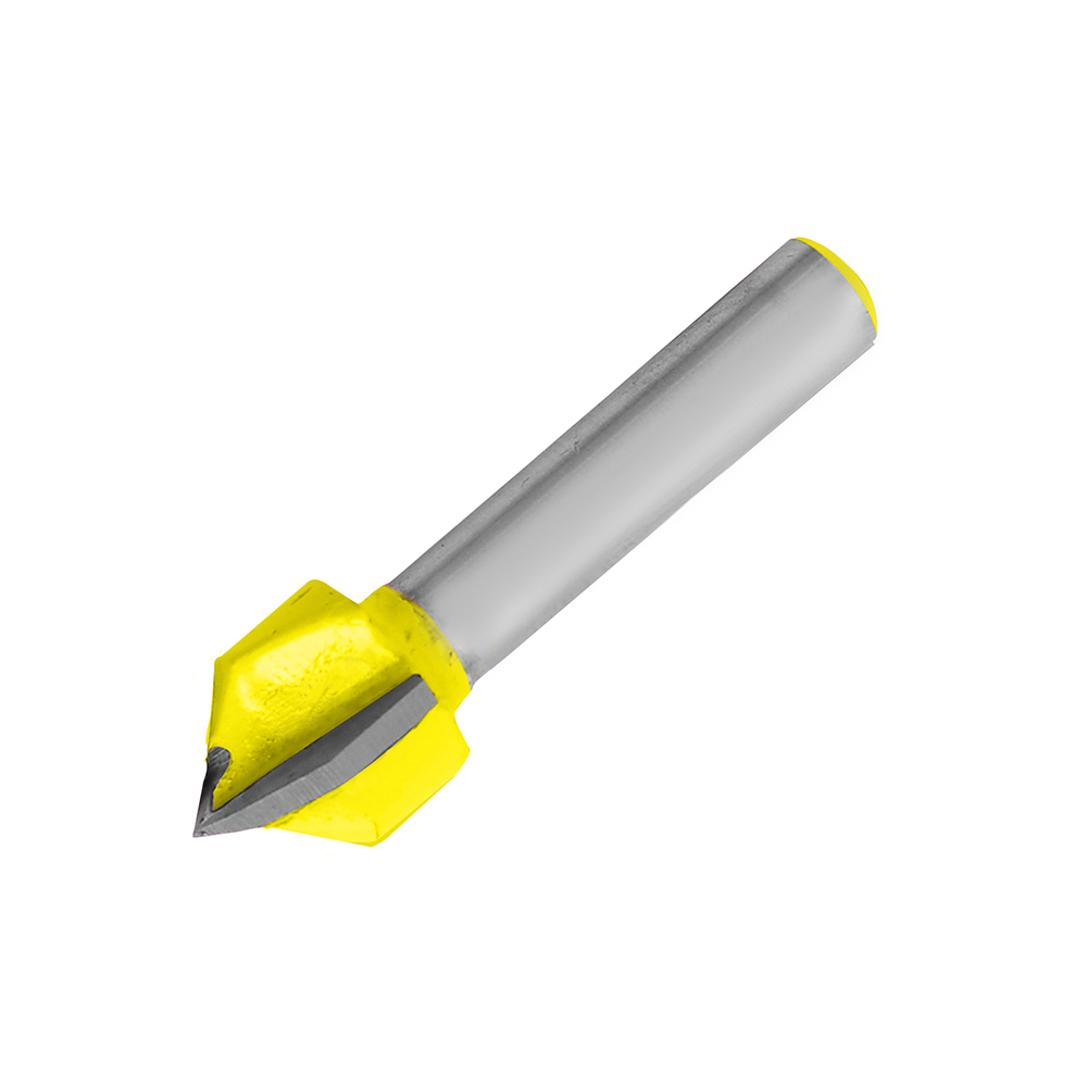 [119264] Broca para router de acero corte en "V" 3/8" zanco de 1/4" zanco de 1/4"