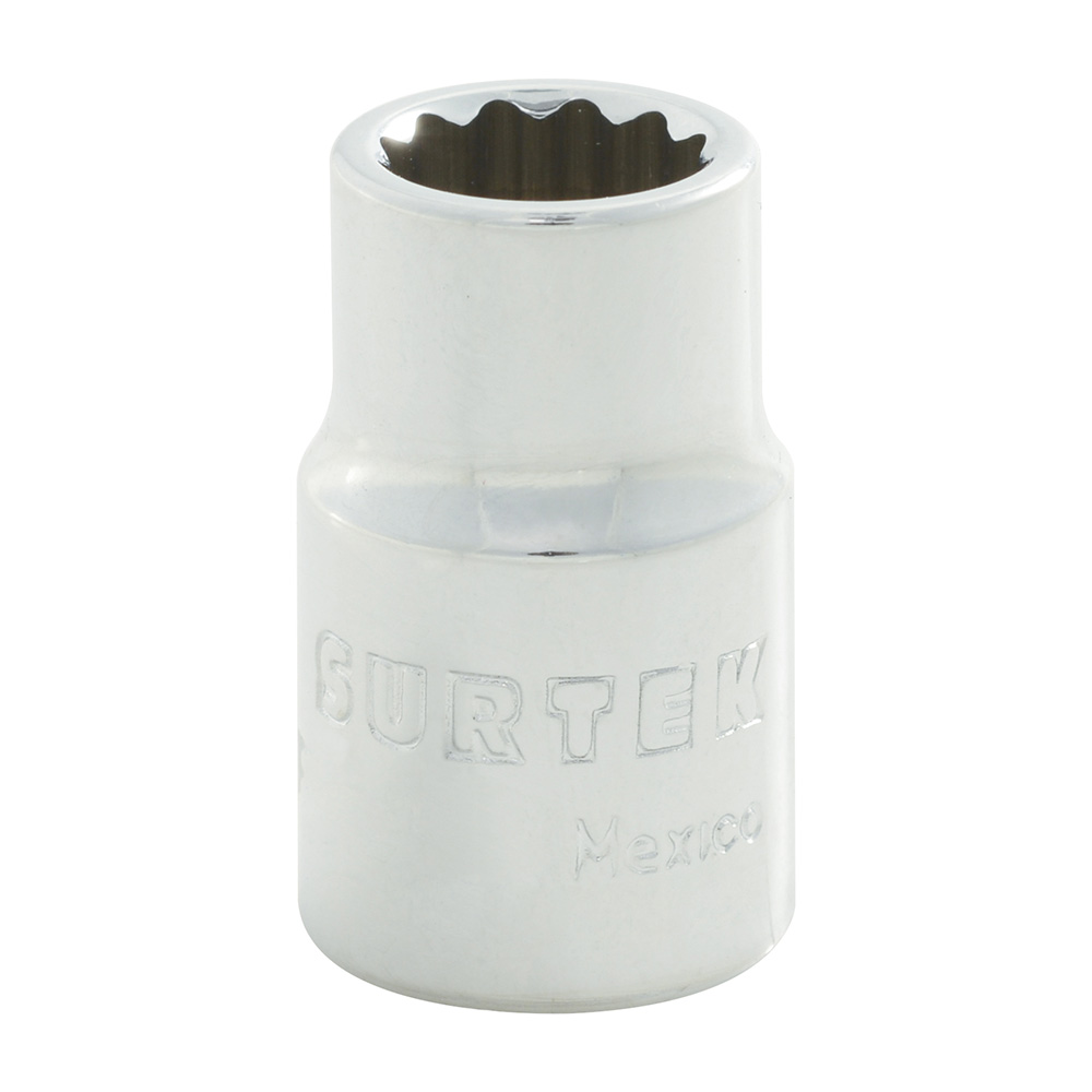 Dado en pulgadas cuadro de 3/8", 12 puntas, 1/4"