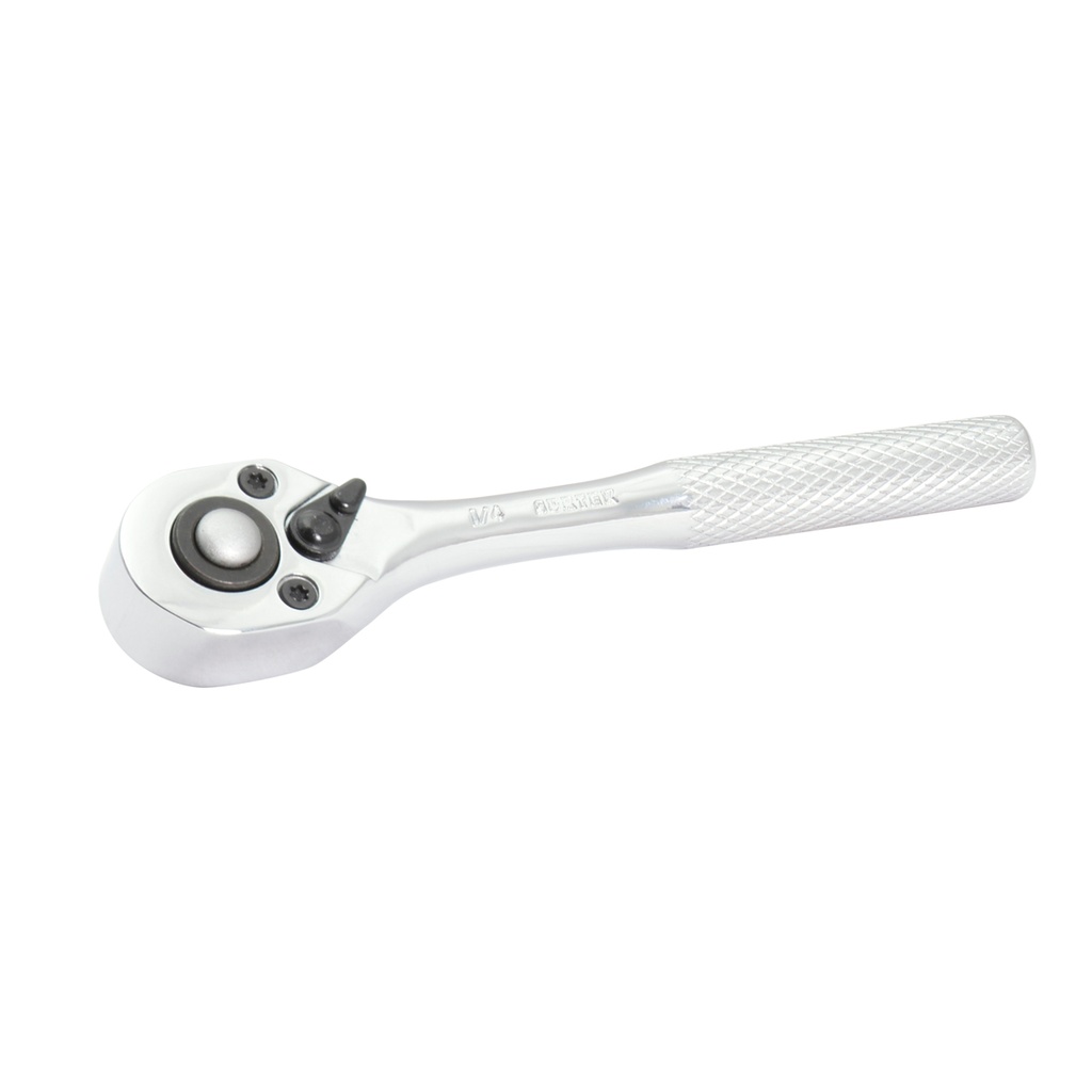 Matraca reversible para dado cuadro de 3/8", cabeza tipo pera, mango moleteado