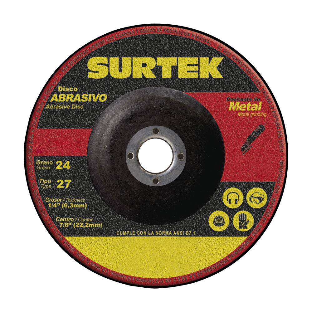 Disco abrasivo tipo 27 para metal 9" x 1/4"