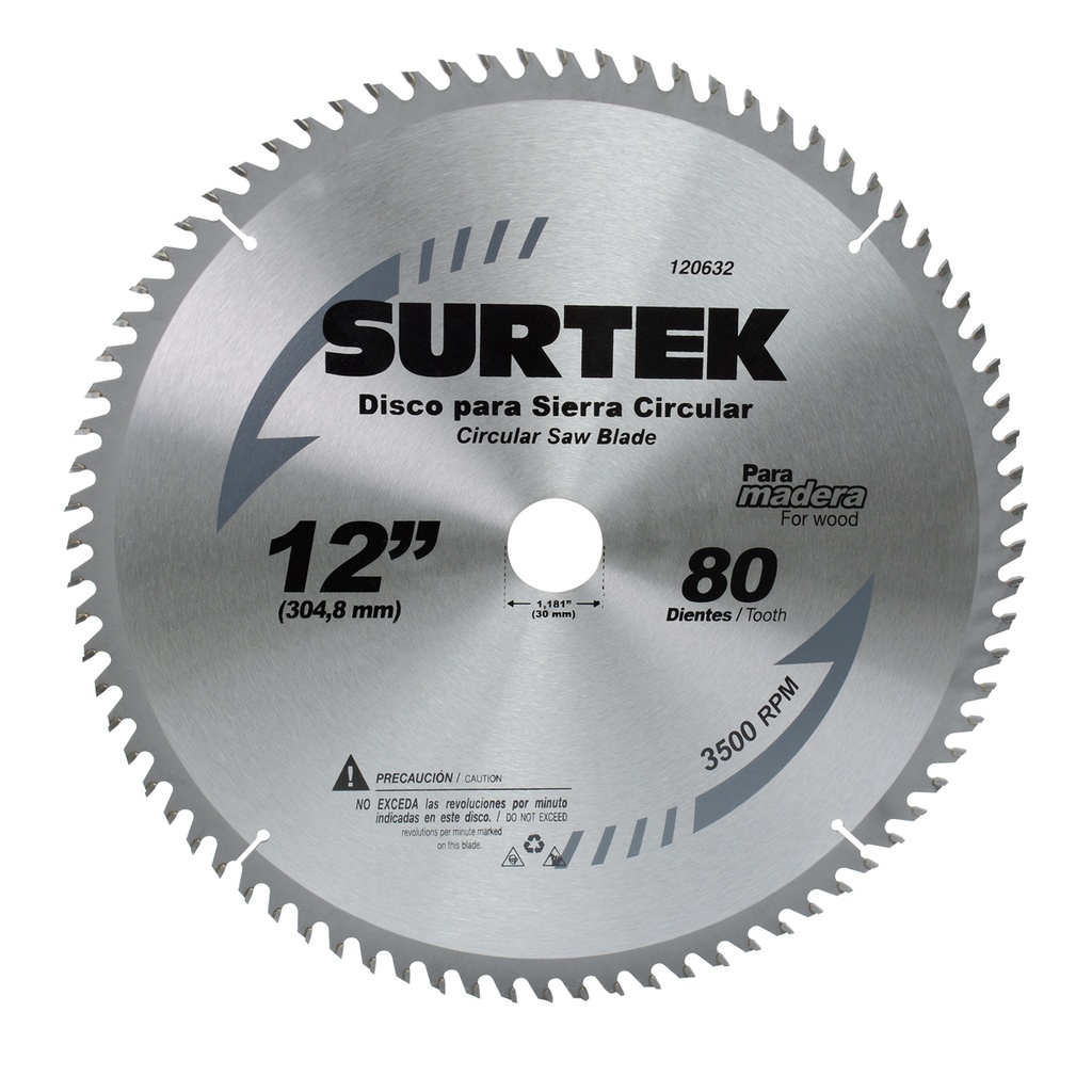Disco para sierra circular para corte madera 40 dientes, 7-1/4"