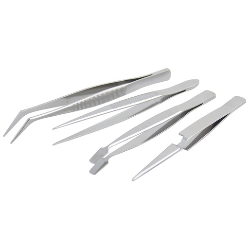 [115200] Juego de 4 pinzas de precisión tipo tweezer