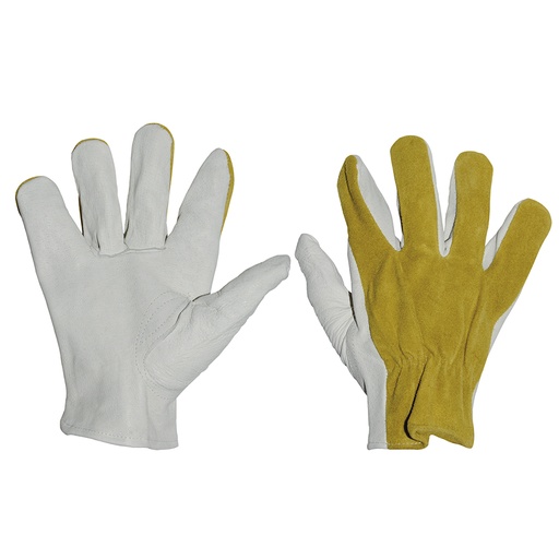 [137382] Guantes de piel de borrego y carnaza en dorso unitalla