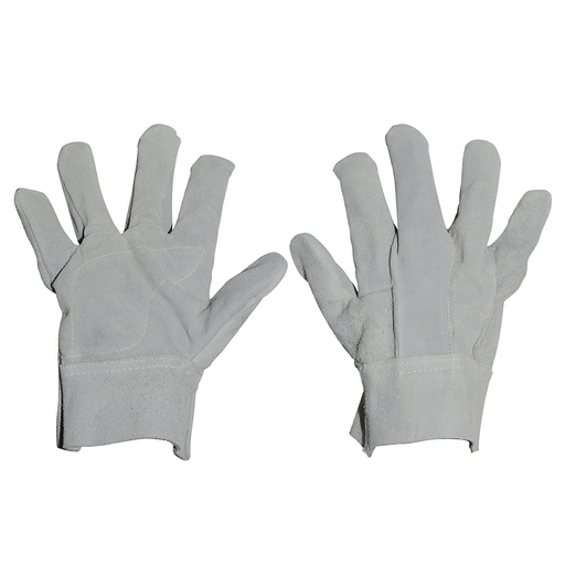 [137385] Guantes de carnaza con refuerzo interior puño corto