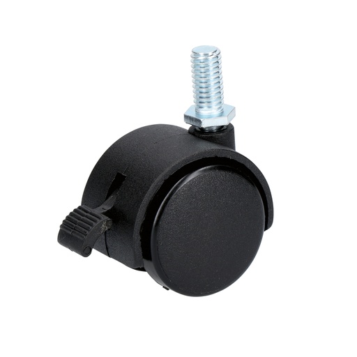[RY4RB] Rodaja tipo yoyo de espiga con rosca y freno 40 mm