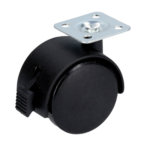[RY5B] Rodaja tipo yoyo con placa con freno 50 mm