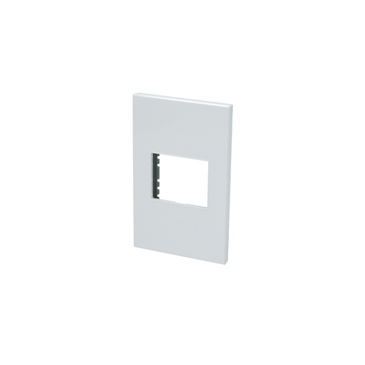 [P601B] Placa 1 módulo 1/2, línea Premium, color blanco