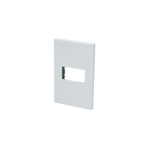 [P600B] Placa 1 módulo 1/3, línea Premium, color blanco