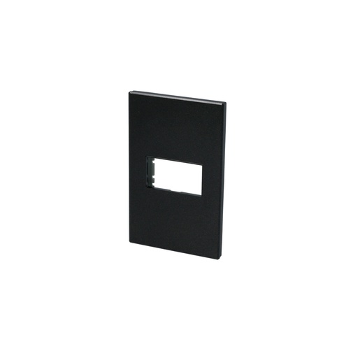 [P600N] Placa 1 módulo 1/3, línea Premium, color negro