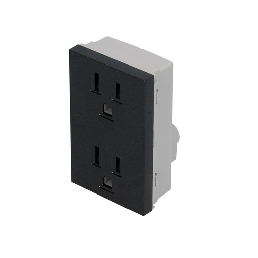 [P612N] Contacto dúplex 1/1, línea Premium, color negro