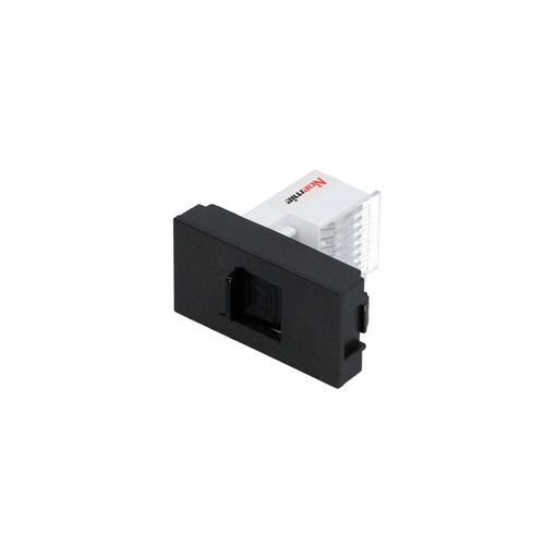 [P615N] Toma para teléfono 1/3, línea Premium, color negro
