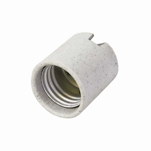 [136676] Portalámpara de porcelana con soporte tipo niple 4 cm