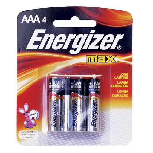 [E92BP-4] pila alcalina Energizer AAA, 4 piezas para el PN.40