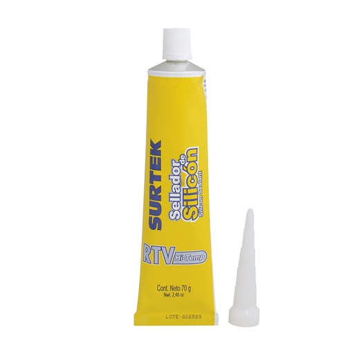 [113457] Silicón para alta temperatura, color aluminio en tubo, 70 gr