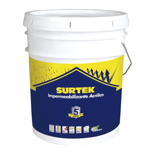 [IMB5] Cubeta de impermeabilizante 19 Lt color blanco con protección de 5 años