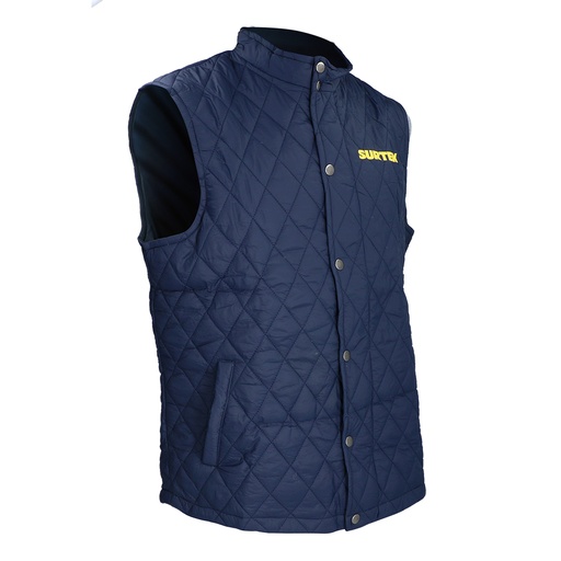 [CHA105L] Chaleco capitonado color azul talla G