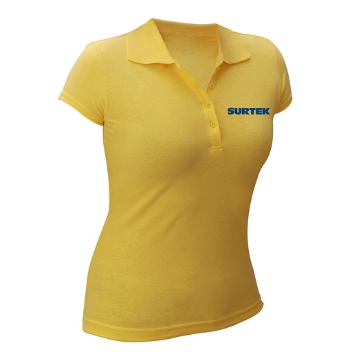 [SPODAM] Playera tipo polo para dama color amarillo talla M
