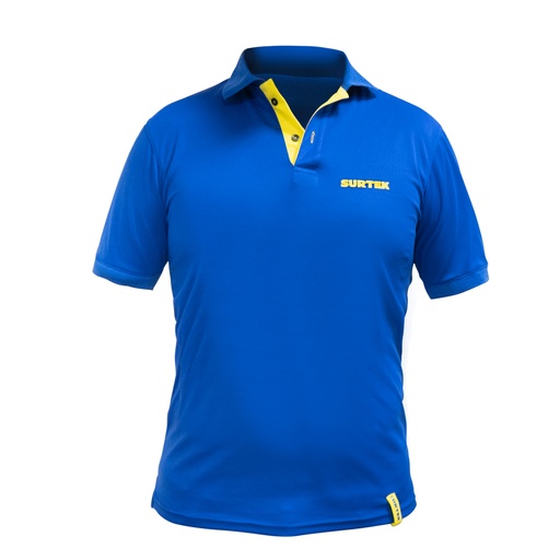 [PFM] Playera tipo polo dry fit para caballero color azul talla M