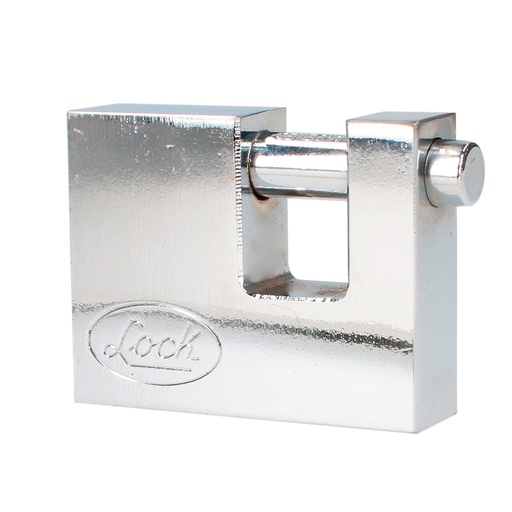 [L22C70TCSB] Candado de acero para cortina 70 mm, cromo satinado, llave tetra