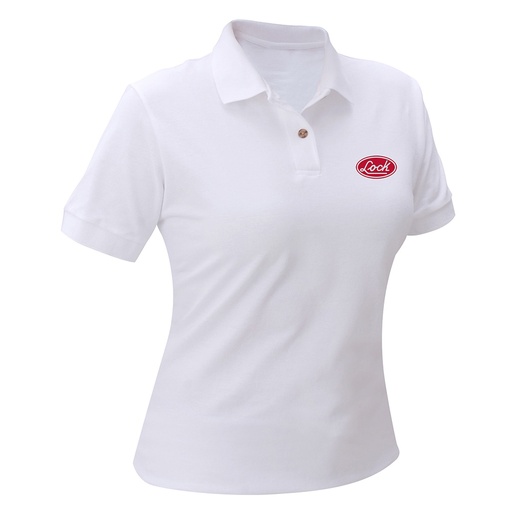 [LPODBC] Playera tipo polo para dama color blanco talla CH