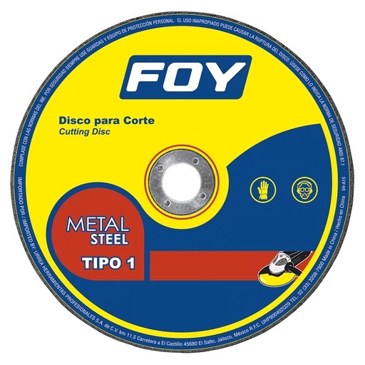 [143526] Disco abrasivo tipo 1 para metal 9" x 3 mm