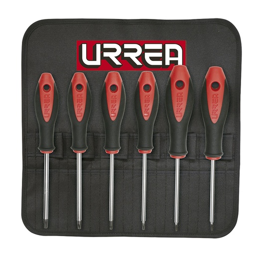 [83W] Juego de destornilladores con mango bimaterial punta Torx, 6 piezas