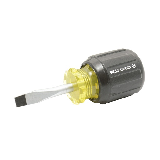 [9452] Destornillador con mango cushion grip, tipo trompo punta plana barra redonda 1/4" x 1-1/2"