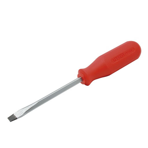 [9806R] Destornillador con mango rojo, punta plana barra cuadrada 5/16" x 6"