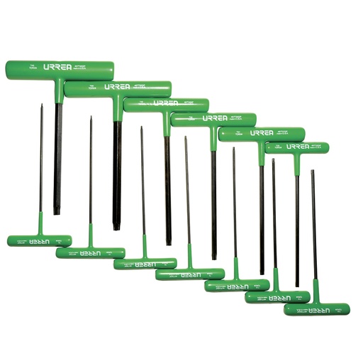 [49668TGP] Juego de 13 llaves hexagonales cortas tipo "T", ergonómicas, Torx
