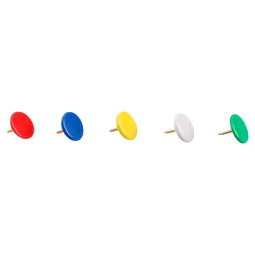 [CHI00] Chinches con cabeza cubierta de PVC de colores, 100 piezas