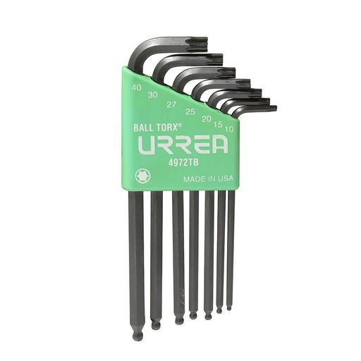 [4972TB] Juego de 7 llaves hexagonales tipo "L", Torx, punta de bola