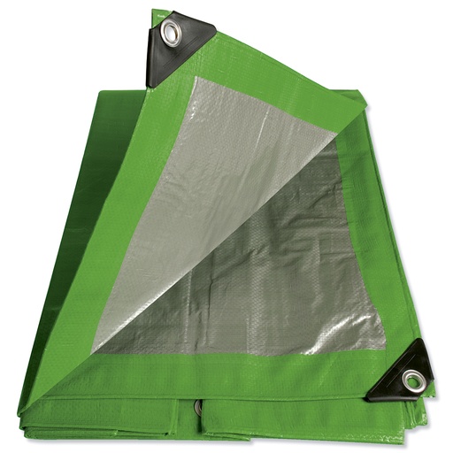 [LE12X16V] Lona de polietileno color verde 3.65 x 4.87 m