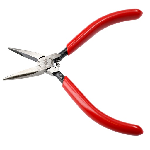 [282GR] Pinza con mango rubber grip de 4-3/4" punta larga sin corte con resorte