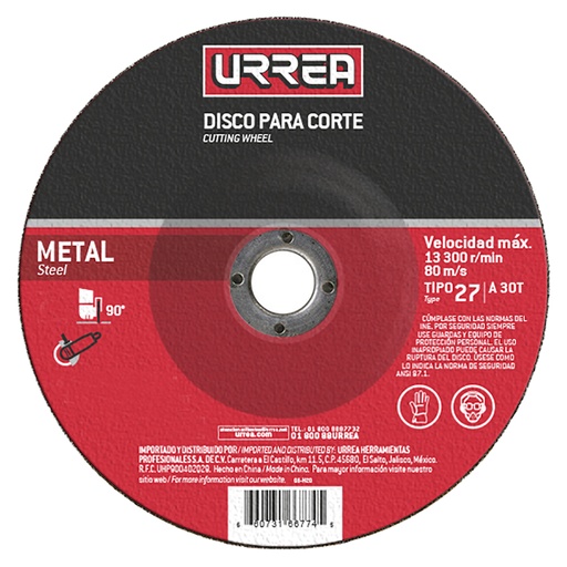 [AMGD09] Disco abrasivo tipo 27 para metal 9" x 1/4"