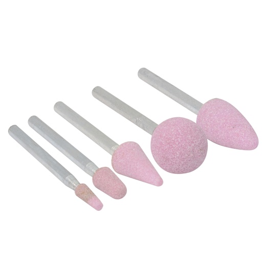 [APM5B] Juego de 5 puntas montadas óxido de aluminio rosas tipo B