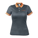 [61088] Playera tipo polo dry fit gris, para dama, talla G, Truper DRY-GD-G