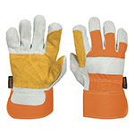 [14246] Guantes de carnaza y loneta, con refuerzo, unitalla, Truper GU-215