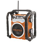 [62050] Radio digital AM/FM pantalla LCD, resistente al agua, Truper RADIO