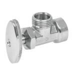 [49104] Llave angular 1/2' x 1/2' compresión tipo barrilito, blíster ANG-03BL