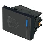 [47993] Interruptor para timbre, 1.5 módulos, línea Española, negro APTI15-EN
