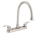 [45624] Mezcladora satín 8' para lavabo, cuello largo, palanca,Foset AQF-82N