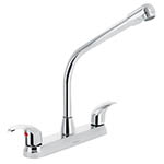 [45627] Mezcladora inox 8' p/fregadero, cuello cobra, palanca, Aqua AQF-90