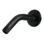 [47647] Brazo corto con chapetón para regadera, negro mate, Aqua BCH-500M