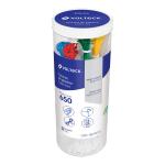[44298] Bote con 650 cinchos plásticos en colores surtidos, Volteck BCIN-650