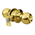 [43471] Cerradura tipo esfera para baño, latón brillante, Hermex CEPO-11B